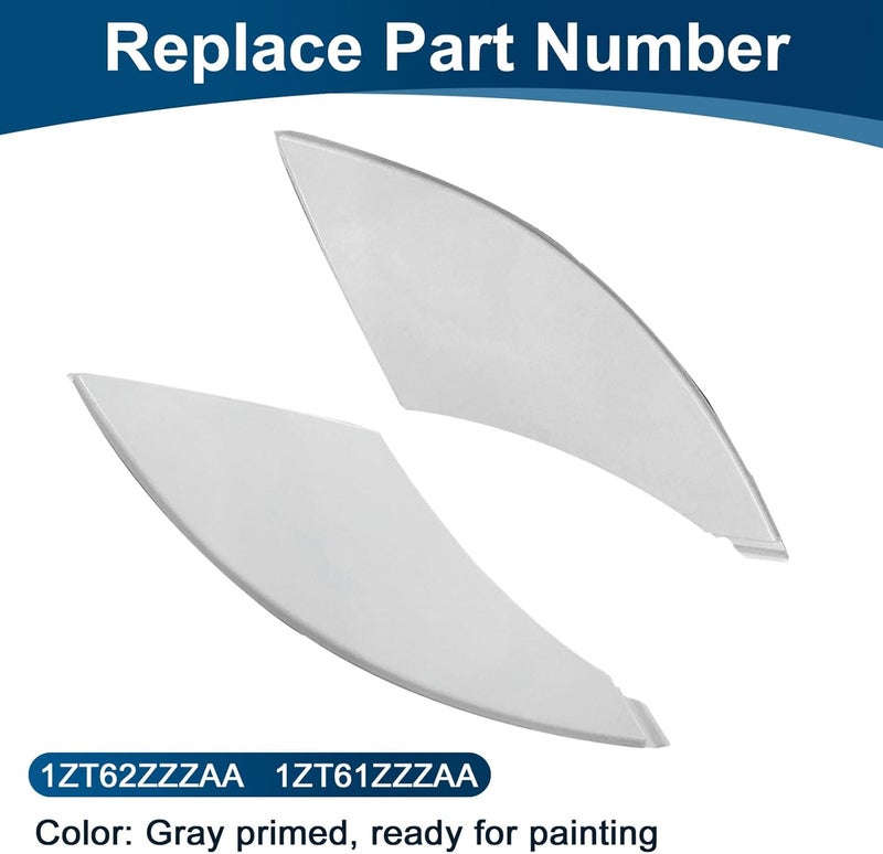 Copgge Pair Headlight Bezel Headlight Filler Upper Panel Plastic Trim Molding Gray Driver Passenger Side Fits for Ram Promaster 1500 2500 3500 Cargo Van 2014 2015 2016 2017 2018 2019 2020 2021 2022 - Image 5
